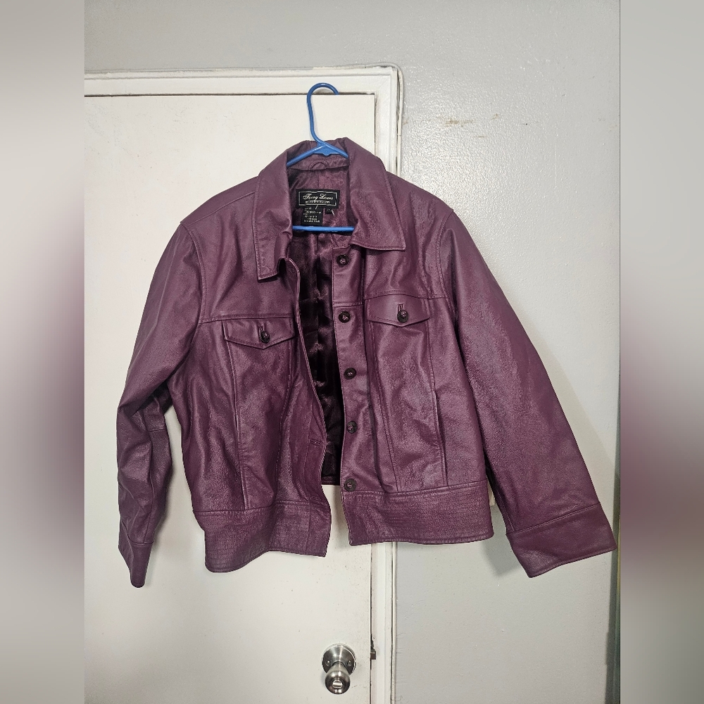 Terry Lewis Classic Luxuries Vintage Purple Leather Jacket 3X